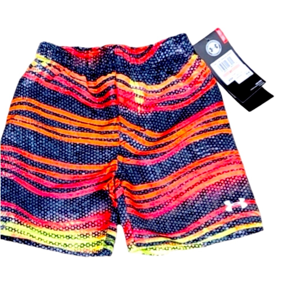 Under Armour Heat Gear Shorts Boys Color Orange Spark Size 2T